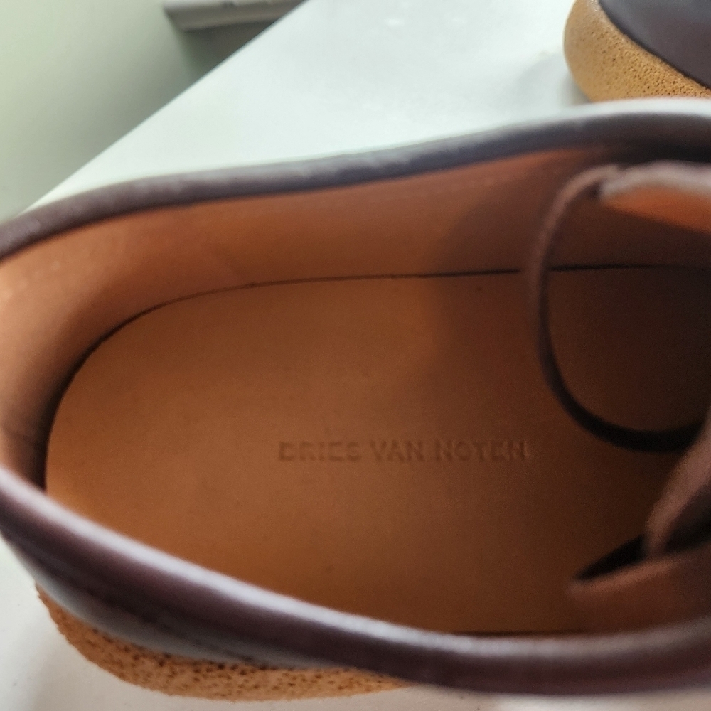 DRIES VAN NOTEN Brown Leather Oxfords 39.5 BNWOB - Picture 10 of 11